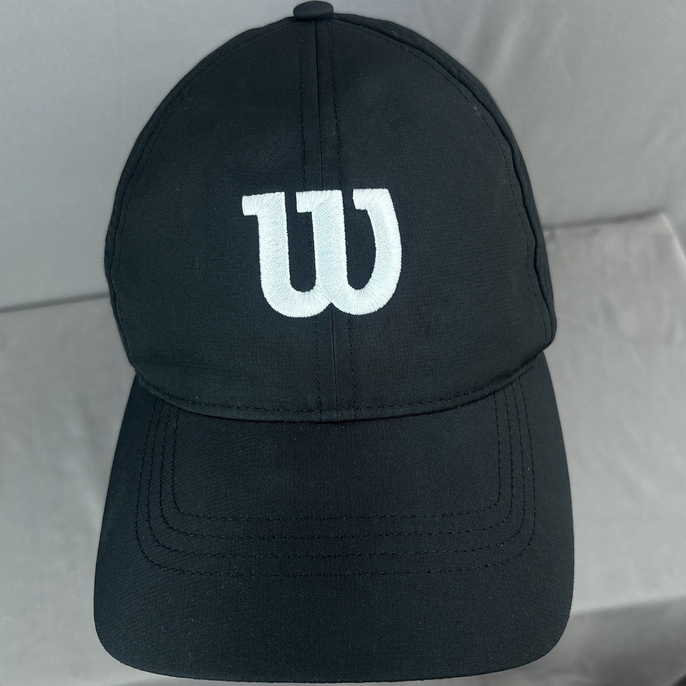 Wilson Tennis Strapback Hat One Size Black Performance Athletic Cap